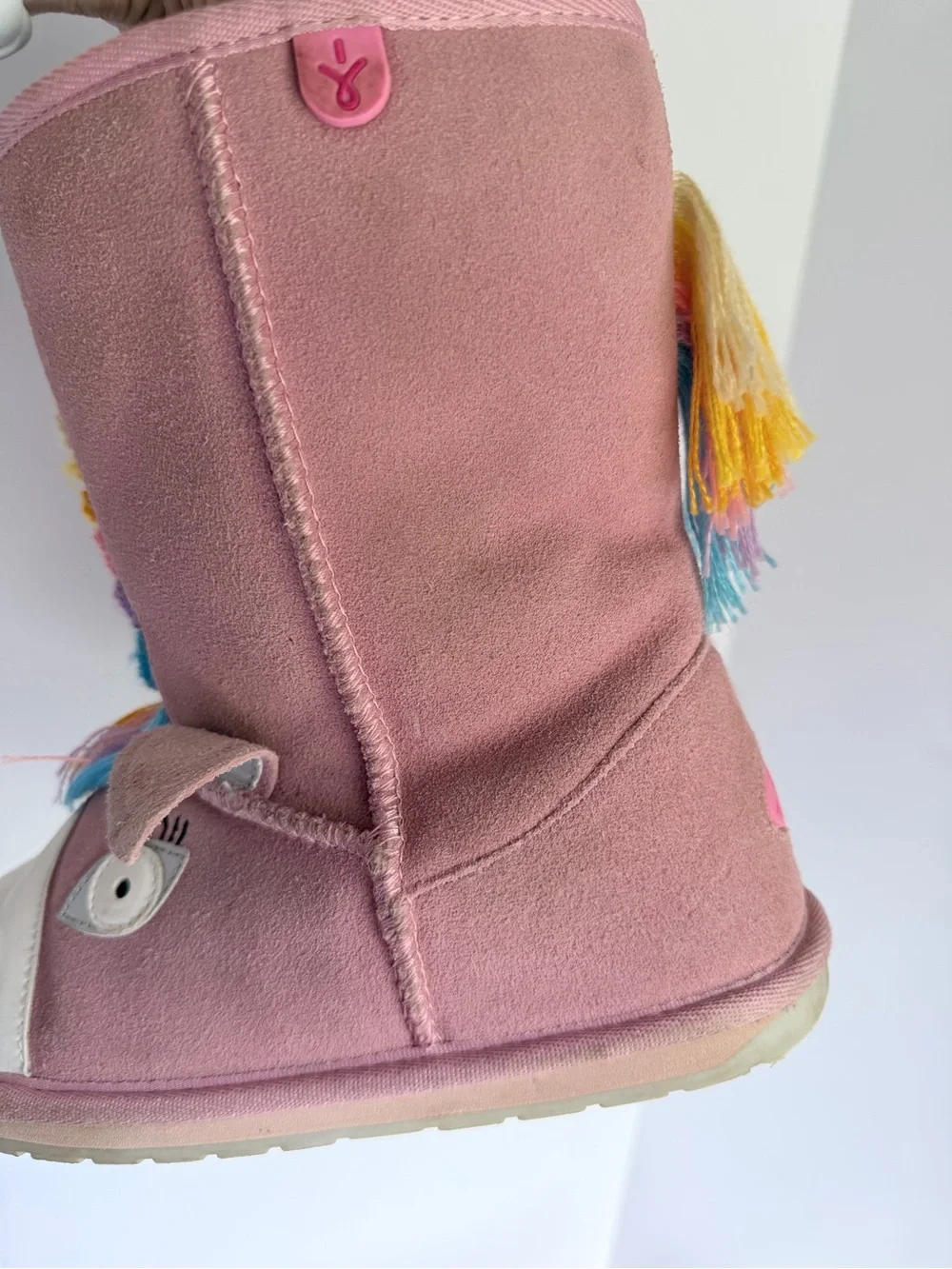 EMU Australia Magical Unicorn Merino Wool Lined Suede Boots Pink Kids K2 used